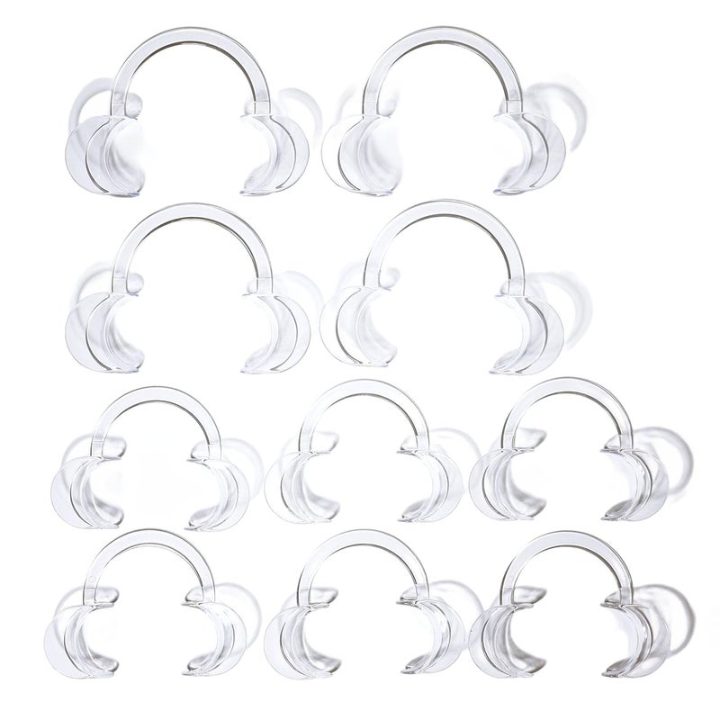 FAQQI 10 PCS Mouth Openers for Speak Out Game Mouthpieces,Dental Cheek Retractor Mouth Opener,Standard Dental Mouth Opener- Cheek and Lip Retractor,Includes 4 Mouthpieces for Kids, 6 Mouthpieces for Adults - Image 1